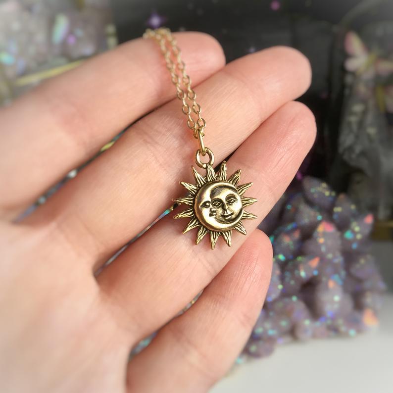 Sun And Moon Charm Necklace | Urban Outfitters